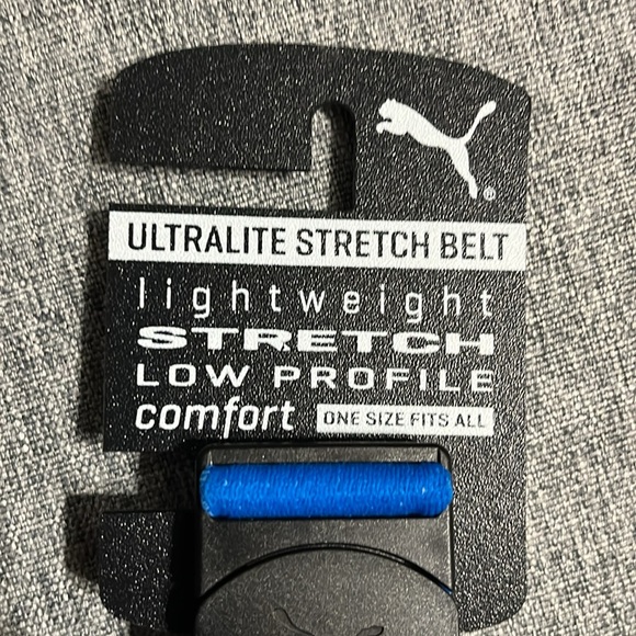 Puma Ultralite golf stretch belt. NWT. Fits up to size 40 waist. Blue and black - Picture 2 of 4